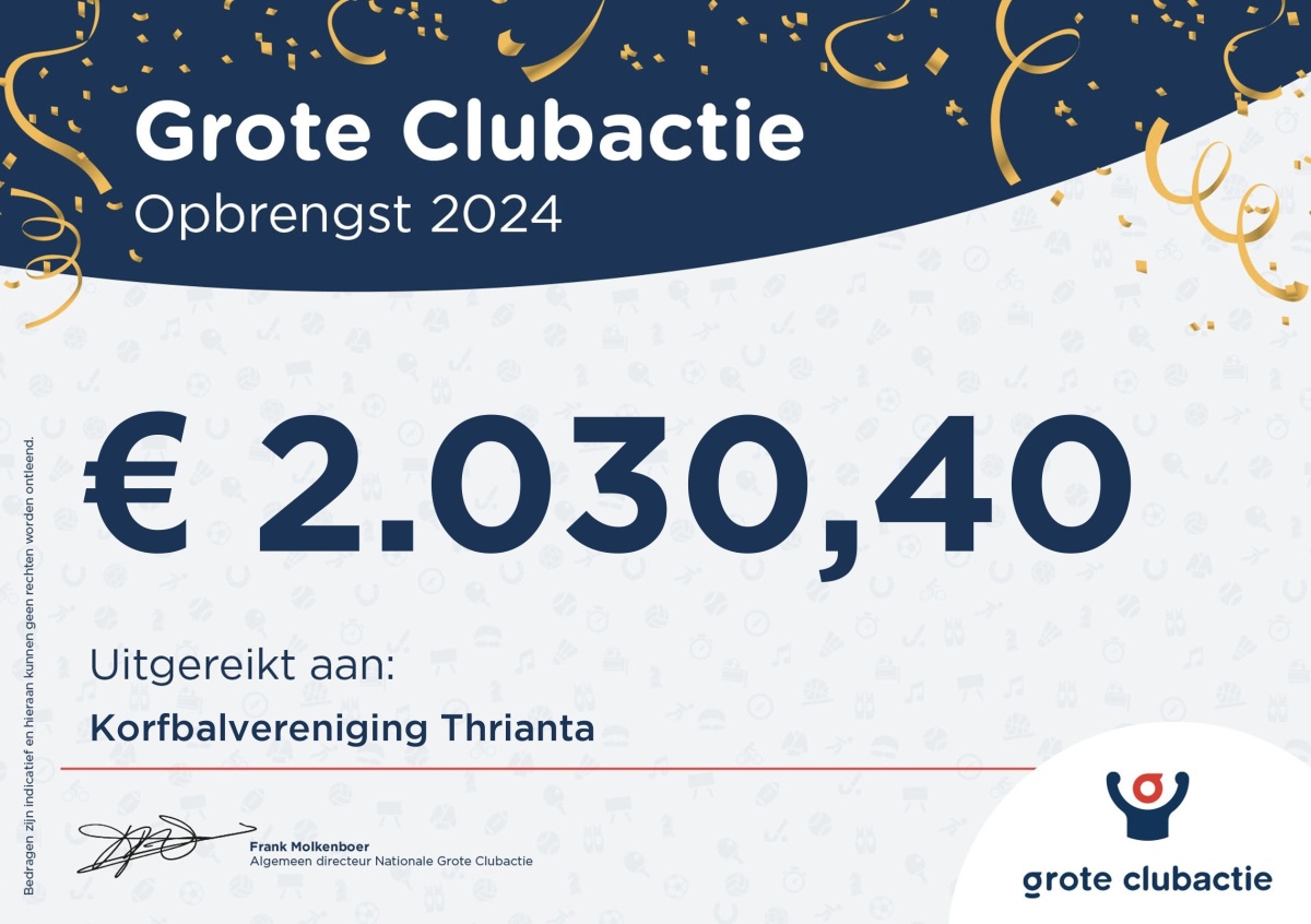 Eindstand Grote Clubactie 